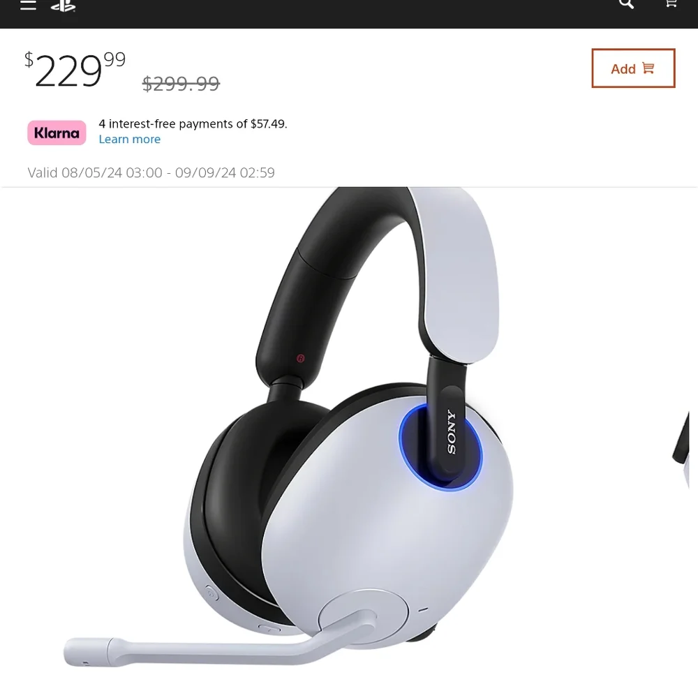 INZONE H9 Wireless Noise Canceling Gaming Headset ps5